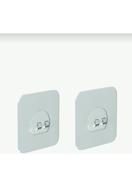 2 Adet Yapışkanlı Banyo Askısı Su Geçirmez Yapışkan Sticker Şeffaf Yapışkan