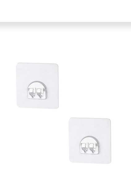 2 Adet Yapışkanlı Banyo Askısı Su Geçirmez Yapışkan Sticker Şeffaf Yapışkan