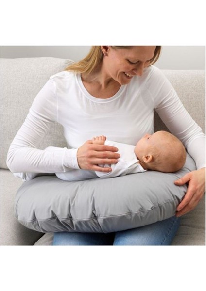 Elite Bebek Emzirme Yastığı Gri Renk 60X50X18 cm Emzirme Yastık 1 Adet