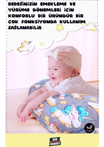 Elite Gri Rahat ve Konforlu Emzirme Yastığı - Bebek ve Anne Için Konfor Emzirme Yastigi 1 Adet
