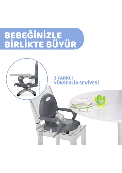 Elite Pocket Snack Mama Sandalyesi Yükseltici (Koyu Gri) 1 Adet modelleri
