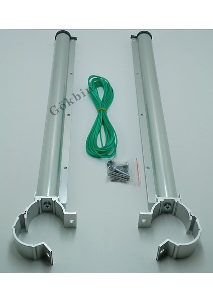 Alüminyum Balkon Çamaşır Askısı 50mm Gümüş Gri Yuvarlak Bağlantı modelleri