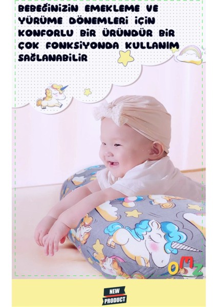 Elite Çift Taraflı Emzirme Yastığı Bebek Destek Minderi Gri Emzirme Yastigi 1 Adet