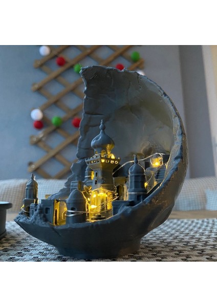 Elite Ay Şehri Peri Ledli Dekoratif Obje Diorama Ay Şehri Dekor 1 Adet modelleri