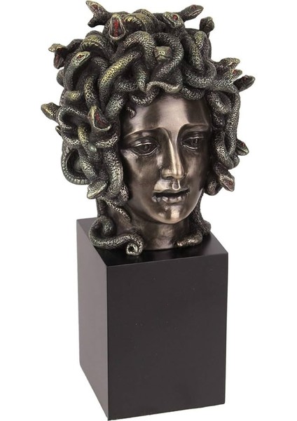 Medusa Figürü Kaideli Büst 21cm