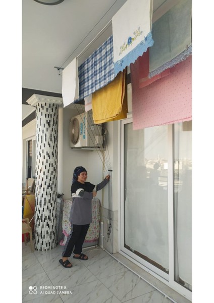 Alüminyum Asansörlü Çamaşır Kurutma Askısı, 3 Sıra, 180 Cm, Gümüş Renk fiyatları