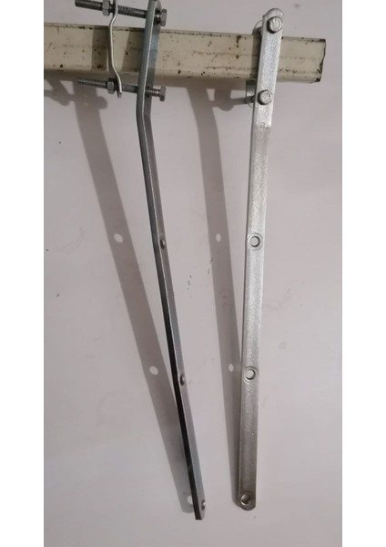 Balkon İçin 2'li Metal Çamaşır Kurutma Demiri, Beyaz, Galvaniz Kaplı
