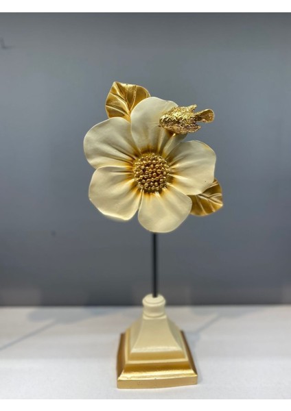 Elite Dekoratif Polyester Ikili Çiçek Aksesuar Krem Gold 1 Adet fırsatları