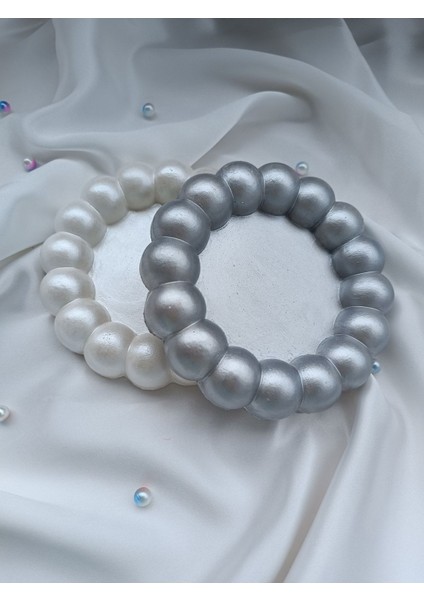 Elite Gri Metalik Bubble Dekoratif Beton Tabak Altlık Sunumluk Takı Tabağı Bardak Altlığı 1 Adet