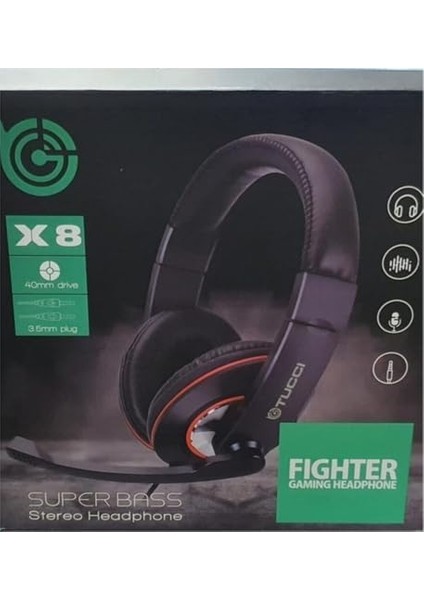 X8 Süper Bass Streo Oyun Oyuncu Kulaklığı Bilgisayar Notebook Laptop Tablet Cep Telefonu Full Uyumlu Aaa+ Kalite Kampanya -