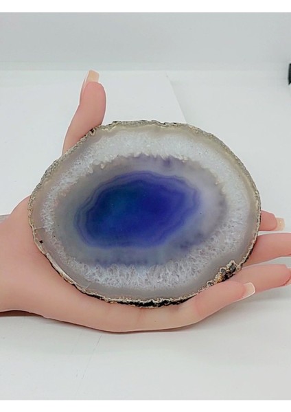 Elite Natural Mor Dilim Akik Kristal Lifli Şeffaf Meditasyon Enerji Doğal Taş Koleksiyonluk 1 Adet fiyatları