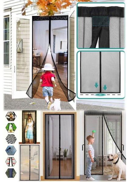 Mıknatıslı Mutfak Balkon Dış Kapı Sinekliği 90X210 cm Beyaz Sarı Renk fiyatları