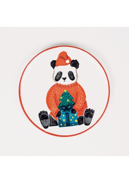 Elite Santa Panda Seramik Tabak 1 Adet