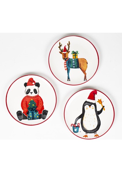 Elite Santa Panda Seramik Tabak 1 Adet