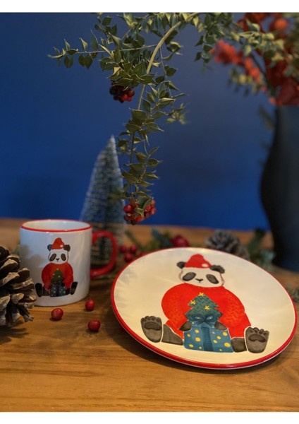 Elite Santa Panda Seramik Tabak 1 Adet