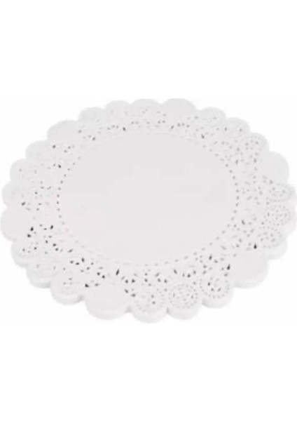 Elite 100 Adet Çok Kullanışlı Dantel Desenli Pasta Kağıt Altlığı 18 cm 1 Adet