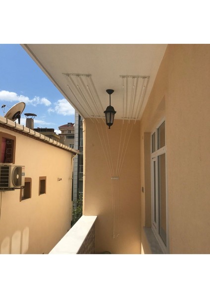 UltraNova Yüksekliği 180cm, 5 çubuklu metal asansörlü çamaşır kurutmalık