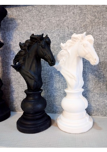 Elite Dekoratif 2'li Satranç At Biblo, Satranç Heykel At, Heykel, Hediyelik Dekoratif At Heykel 1 Adet