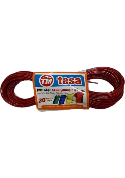 Pvc Kaplı Çelik Çamaşır İpi 20m Beyaz dayanıklı ve uzun ömürlü kullanım sağlar