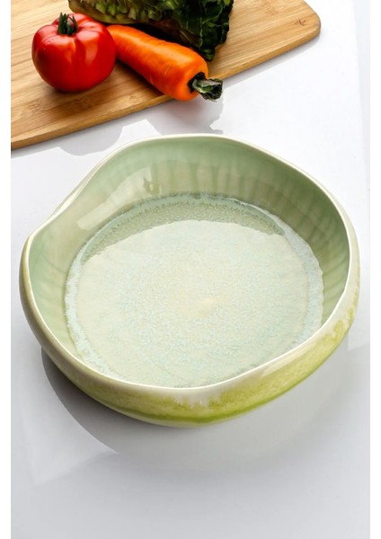 Elite Skew El Yapımı Asimetrik Porselen Salata Kasesi 24 cm 1 Adet