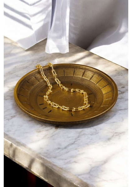 Takı Tabağı Takı Organizeri Takı Makyaj Kozmetik Düzenleyici Altın Renk Model 5