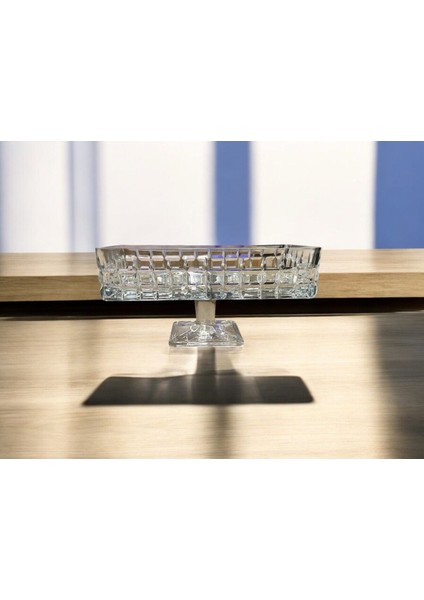 Elite Dekoratif Kristal Cam Sunumluk-Salatalık-Zeytinyağlı-Meze 24 cm Farklı Seçenek ve Desenler 1 Adet