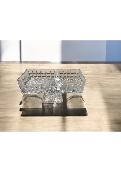 Elite Dekoratif Kristal Cam Sunumluk-Salatalık-Zeytinyağlı-Meze 24 cm Farklı Seçenek ve Desenler 1 Adet