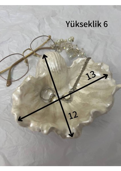 Elite Inci Istiridye Takı Tabağı, Deniz Kabuğu Sunumluk, Istiridye Dekoratif Obje, Parlak Istiridye 1 Adet