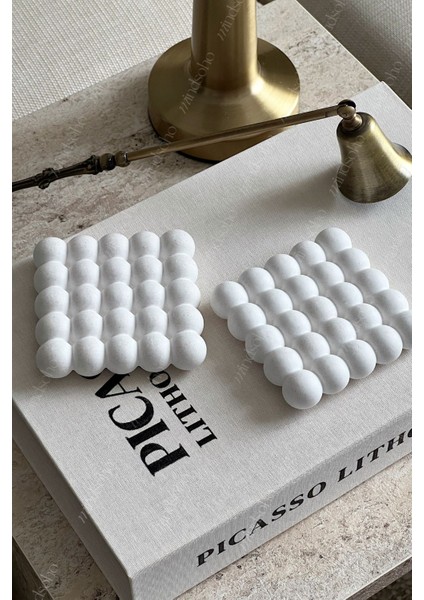 Elite Dekoratif Bubble 2'li Bardak Altlığı (8X8CM) 1 Adet