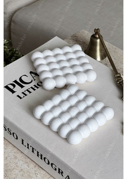 Elite Dekoratif Bubble 2'li Bardak Altlığı (8X8CM) 1 Adet