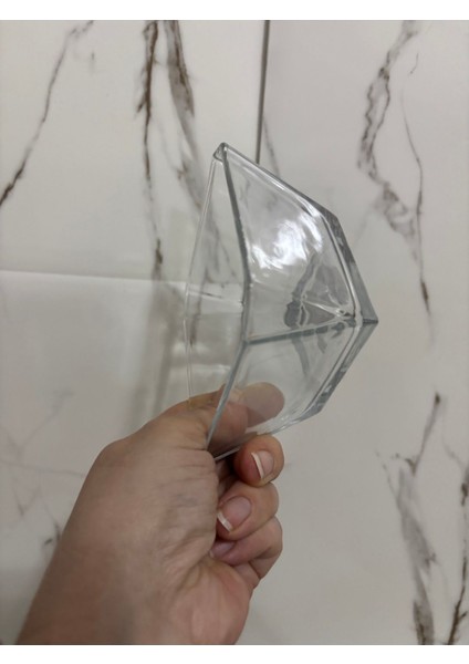 Elite Küçük Boy Geometrik Cam Kase 10CM 1 Adet