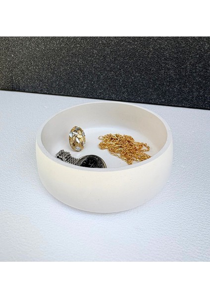 Elite 18 cm Dekoratif Tabak Kase, Takı Tabağı, Anahtarlık, Sunum Kasesi, Minimalist ve Modern Organizer 1 Adet