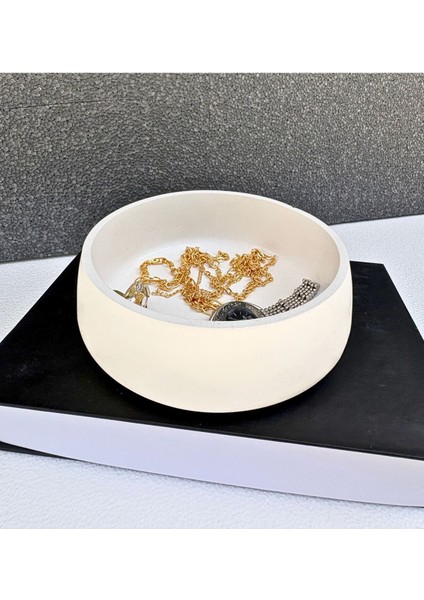 Elite 18 cm Dekoratif Tabak Kase, Takı Tabağı, Anahtarlık, Sunum Kasesi, Minimalist ve Modern Organizer 1 Adet