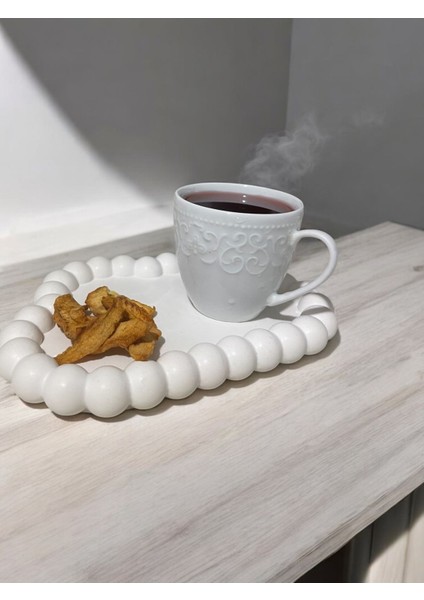 Elite 2'li Dekoratif Beton Tabak Takı Tabağı Bardak Altlığı Sunumluk 1 Adet