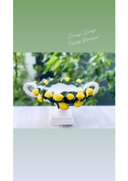 Elite Limonlu Çanak Ayaklı Dekoratif Tabak 1 Adet