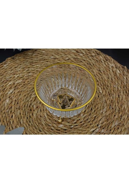 Elite 6'lı Mini Kristal Kesim Gold Kenarlı Sunum Kasesi Seti (7x6 Cm) 1 Adet fiyatları