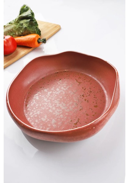 Elite Skew El Yapımı Asimetrik Porselen Salata Kasesi 24 cm 1 Adet