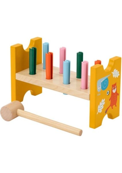 Çocuk Eğitici-Geliştirici Çekiç Bloğu Oyuncak Çok Renkli