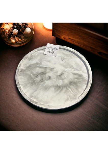 Elite Mermer Desen Büyük 29CM Beton Sunumluk Mum Takı ve Saksı Altlığı 1 Adet fiyatları