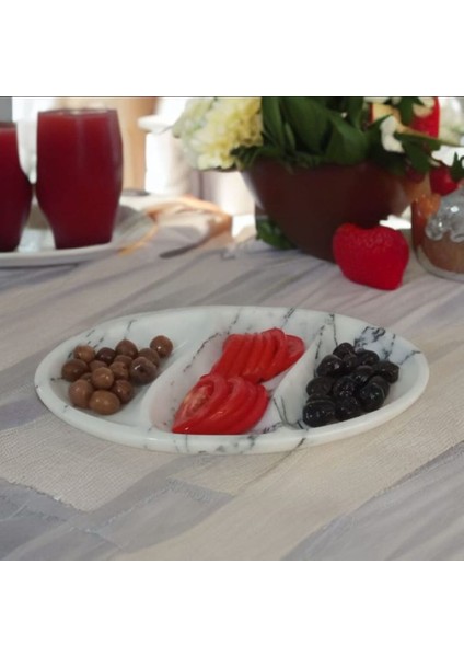 Elite Doğal Mermer Kahvlatı Tabağı/sunum Tabağı/kahvaltılık/dekoratif Tabak 1 Adet