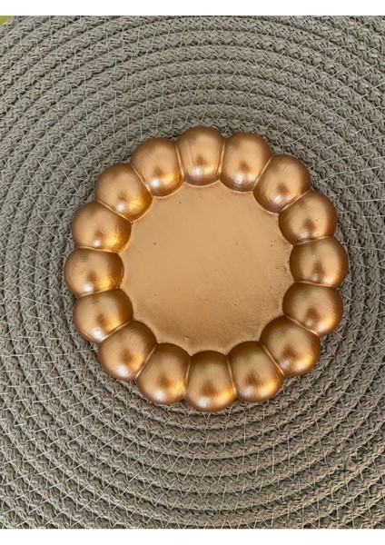 Elite Metalik Bronz Renk Dekoratif Bubble Tabak 1 Adet