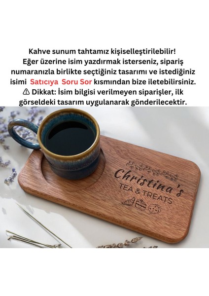Elite Ahşap Kahve Çay Sunum Tabağı,çay Tabağı,kahve Sunum Servis Tabağı,çay Servis,dekoratif Sunum 1 Adet