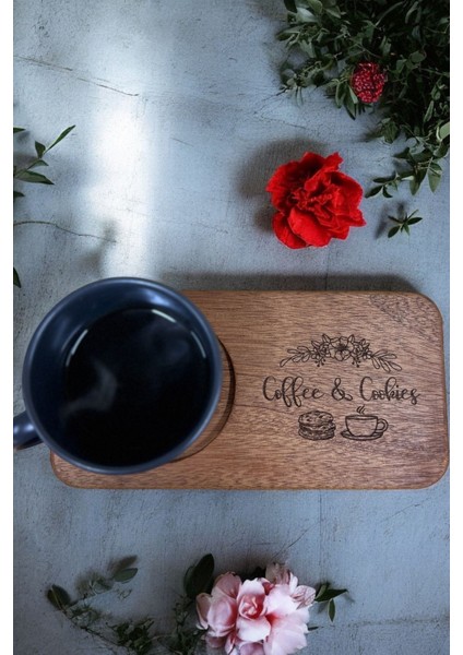 Elite Ahşap Kahve Çay Sunum Tabağı,çay Tabağı,kahve Sunum Servis Tabağı,çay Servis,dekoratif Sunum 1 Adet