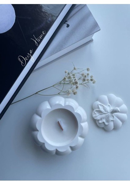 Elite Beton Balkabağı Mum Balkabağı Şeklinde Dekoratif Mum 1 Adet