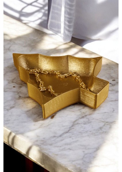 Takı Tabağı Takı Organizeri Takı Makyaj Kozmetik Düzenleyici Gümüş Eskitme Renk Model 12