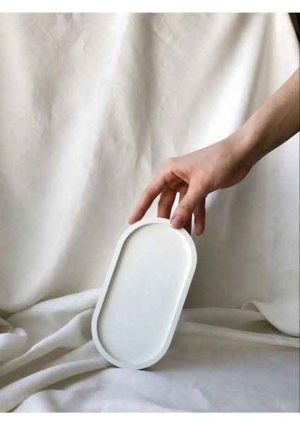 Elite 2'li Oval Set Takı Tabağı Sunum Tabağı Tepsisi Organizer Tepsi Tabak Dekoratif Tabak 1 Adet
