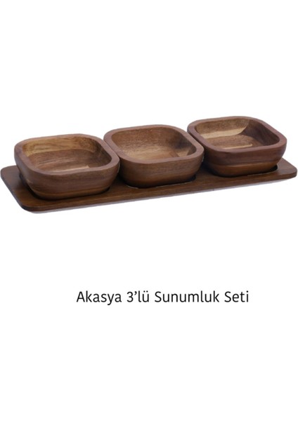 Elite Davet Akasya 3' Lü Sunumluk Seti 1 Adet