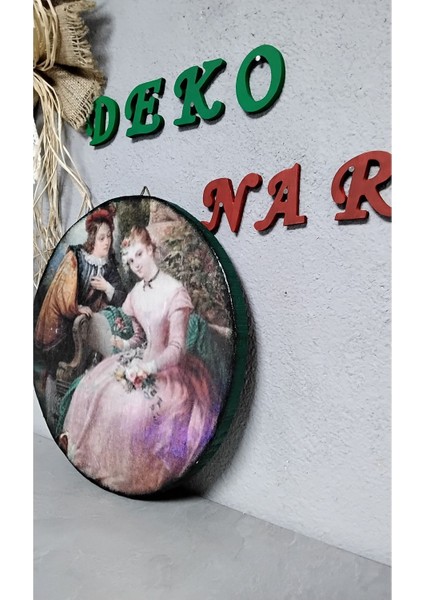 Elite Dekoratif Vintage Sevgililer Günü Hediyesi Özel Serı El Yapımı Duvar Tabagi 1 Adet