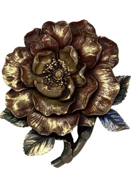 Balkon Teras Duvar Süsü Kahve Renkli Çiçek Duvar Süsü