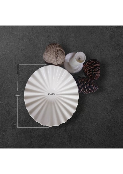 Elite Bej,h&m Yelpaze Tabak,dekoratif,sehpa,banyo,mutfak,vazo,çiçek 1 Adet